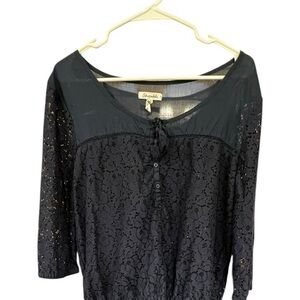 Aeropostale Navy Lace Top
